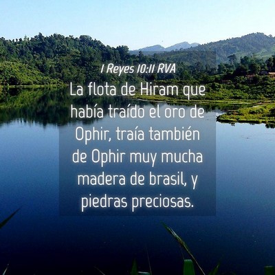 Picture 04 - 1 Reyes 10:11 RVA - La flota de Hiram que había traído el oro de - Bible Verse Picture