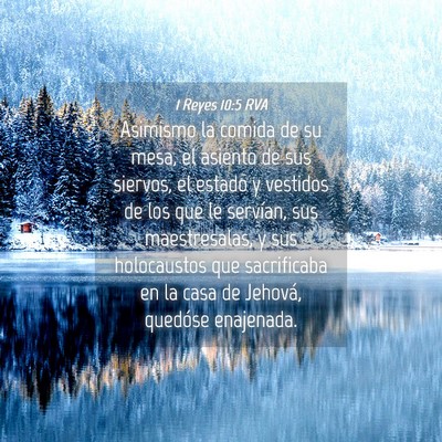 Picture 04 - 1 Reyes 10:5 RVA - Asimismo la comida de su mesa, el asiento de sus - Bible Verse Picture