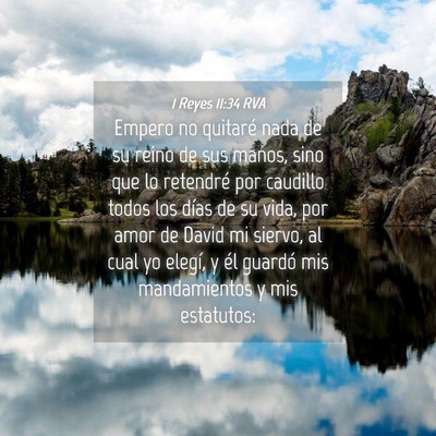 Picture 04 - 1 Reyes 11:34 RVA - Empero no quitaré nada de su reino de sus manos, - Bible Verse Picture