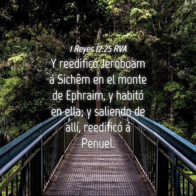 Picture 04 - 1 Reyes 12:25 RVA - Y reedificó Jeroboam á Sichêm en el monte de - Bible Verse Picture