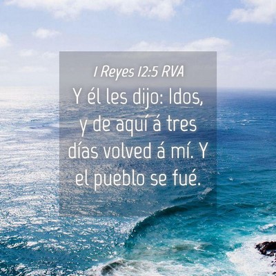 Picture 04 - 1 Reyes 12:5 RVA - Y él les dijo: Idos, y de aquí á tres días - Bible Verse Picture