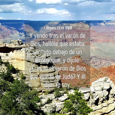 Picture 04 - 1 Reyes 13:14 RVA - Y yendo tras el varón de Dios, hallóle que - Bible Verse Picture