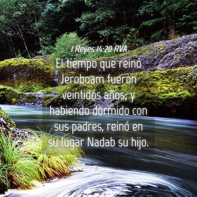 Picture 04 - 1 Reyes 14:20 RVA - El tiempo que reinó Jeroboam fueron veintidós - Bible Verse Picture
