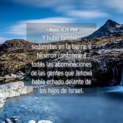 Picture 04 - 1 Reyes 14:24 RVA - Y hubo también sodomitas en la tierra, é - Bible Verse Picture