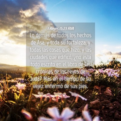 Picture 04 - 1 Reyes 15:23 RVA - Lo demás de todos los hechos de Asa, y toda su - Bible Verse Picture