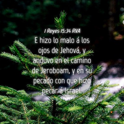 Picture 04 - 1 Reyes 15:34 RVA - E hizo lo malo á los ojos de Jehová, y anduvo - Bible Verse Picture