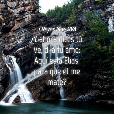 Picture 04 - 1 Reyes 18:14 RVA - ¿Y ahora dices tú: Ve, di á tu amo: Aquí - Bible Verse Picture