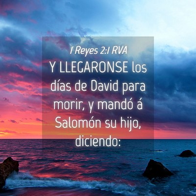Picture 04 - 1 Reyes 2:1 RVA - Y LLEGARONSE los días de David para morir, y - Bible Verse Picture