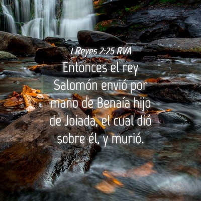 Picture 04 - 1 Reyes 2:25 RVA - Entonces el rey Salomón envió por mano de - Bible Verse Picture