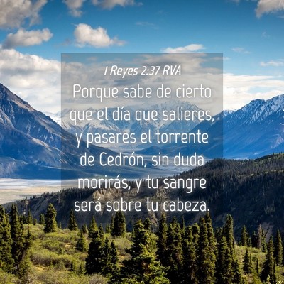 Picture 04 - 1 Reyes 2:37 RVA - Porque sabe de cierto que el día que salieres, y - Bible Verse Picture