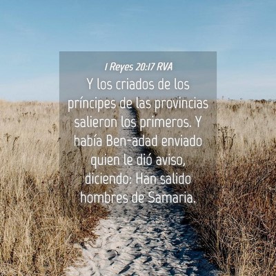 Picture 04 - 1 Reyes 20:17 RVA - Y los criados de los príncipes de las provincias - Bible Verse Picture
