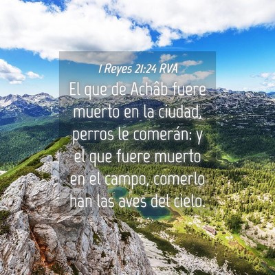 Picture 04 - 1 Reyes 21:24 RVA - El que de Achâb fuere muerto en la ciudad, - Bible Verse Picture