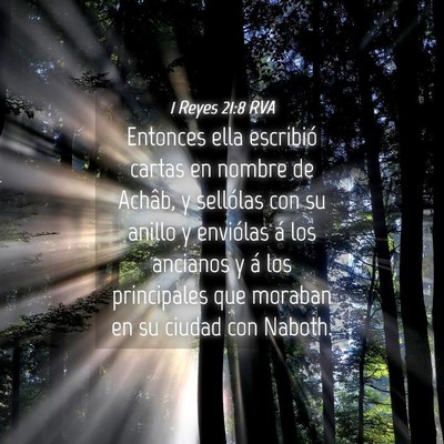 Picture 04 - 1 Reyes 21:8 RVA - Entonces ella escribió cartas en nombre de - Bible Verse Picture