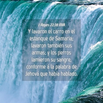 Picture 04 - 1 Reyes 22:38 RVA - Y lavaron el carro en el estanque de Samaria; - Bible Verse Picture