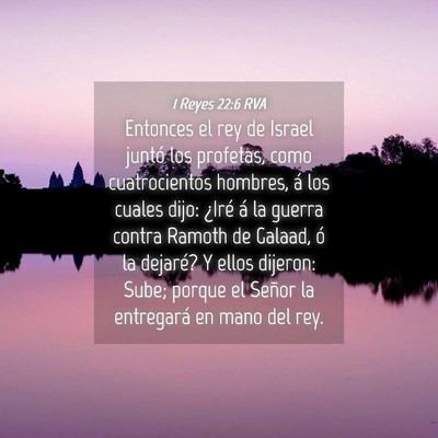Picture 04 - 1 Reyes 22:6 RVA - Entonces el rey de Israel juntó los profetas, - Bible Verse Picture