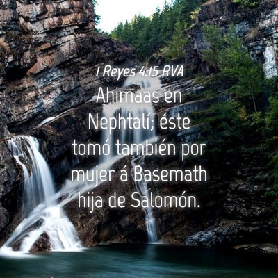 Picture 04 - 1 Reyes 4:15 RVA - Ahimaas en Nephtalí; éste tomó también por - Bible Verse Picture
