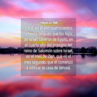 Picture 04 - 1 Reyes 6:1 RVA - Y FUÉ en el año cuatrocientos ochenta después - Bible Verse Picture