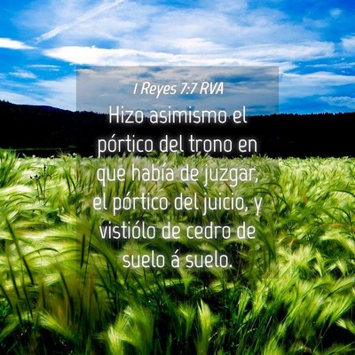Picture 04 - 1 Reyes 7:7 RVA - Hizo asimismo el pórtico del trono en que había - Bible Verse Picture