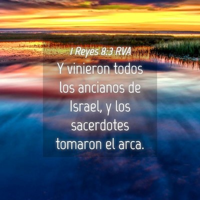 Picture 04 - 1 Reyes 8:3 RVA - Y vinieron todos los ancianos de Israel, y los - Bible Verse Picture