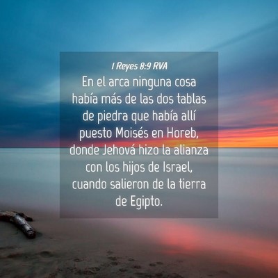 Picture 04 - 1 Reyes 8:9 RVA - En el arca ninguna cosa había más de las dos - Bible Verse Picture