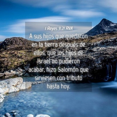 Picture 04 - 1 Reyes 9:21 RVA - A sus hijos que quedaron en la tierra después de - Bible Verse Picture