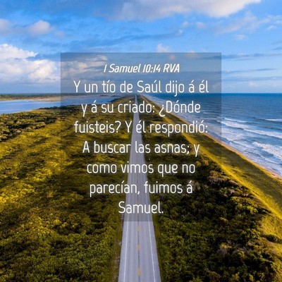 Picture 04 - 1 Samuel 10:14 RVA - Y un tío de Saúl dijo á él y á su criado: - Bible Verse Picture