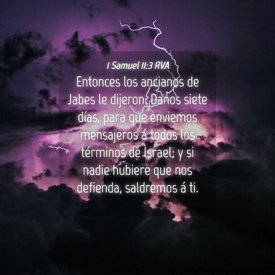 Picture 04 - 1 Samuel 11:3 RVA - Entonces los ancianos de Jabes le dijeron: Danos - Bible Verse Picture