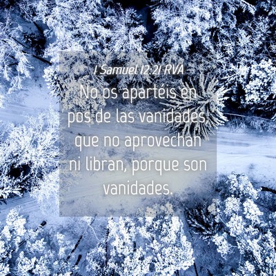 Picture 04 - 1 Samuel 12:21 RVA - No os apartéis en pos de las vanidades, que no - Bible Verse Picture