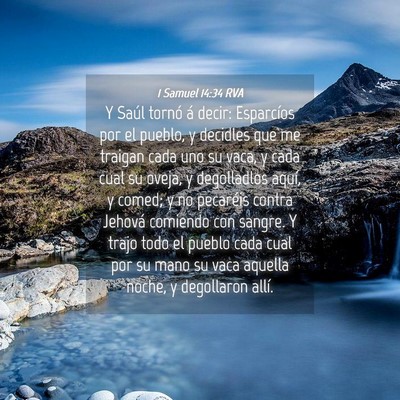 Picture 04 - 1 Samuel 14:34 RVA - Y Saúl tornó á decir: Esparcíos por el - Bible Verse Picture