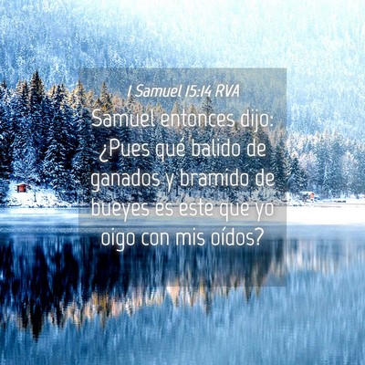 Picture 04 - 1 Samuel 15:14 RVA - Samuel entonces dijo: ¿Pues qué balido de - Bible Verse Picture