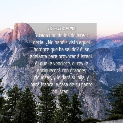 Picture 04 - 1 Samuel 17:25 RVA - Y cada uno de los de Israel decía: ¿No habéis - Bible Verse Picture