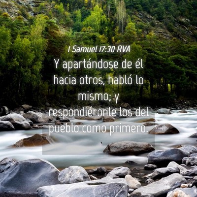 Picture 04 - 1 Samuel 17:30 RVA - Y apartándose de él hacia otros, habló lo - Bible Verse Picture