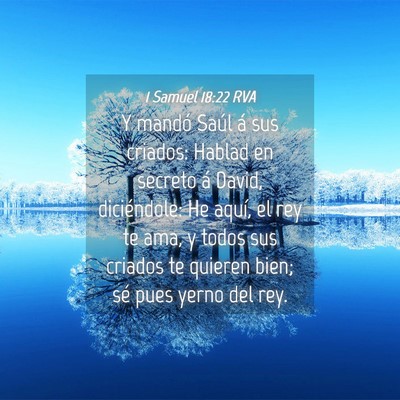 Picture 04 - 1 Samuel 18:22 RVA - Y mandó Saúl á sus criados: Hablad en secreto - Bible Verse Picture