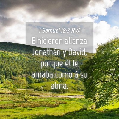 Picture 04 - 1 Samuel 18:3 RVA - E hicieron alianza Jonathán y David, porque él - Bible Verse Picture