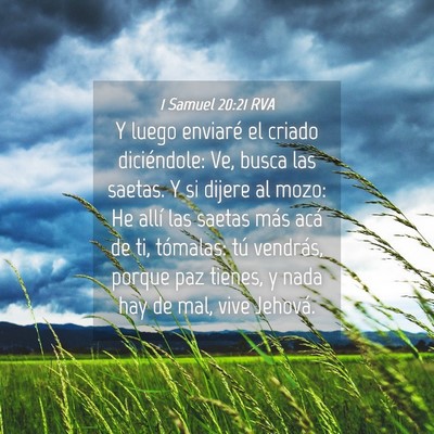 Picture 04 - 1 Samuel 20:21 RVA - Y luego enviaré el criado diciéndole: Ve, busca - Bible Verse Picture