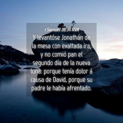 Picture 04 - 1 Samuel 20:34 RVA - Y levantóse Jonathán de la mesa con exaltada - Bible Verse Picture