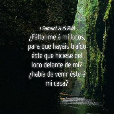 Picture 04 - 1 Samuel 21:15 RVA - ¿Fáltanme á mí locos, para que hayáis - Bible Verse Picture