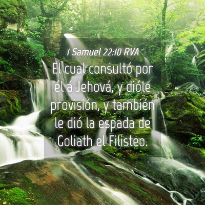 Picture 04 - 1 Samuel 22:10 RVA - El cual consultó por él á Jehová, y dióle - Bible Verse Picture