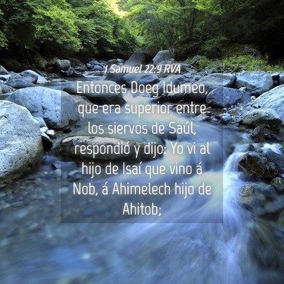 Picture 04 - 1 Samuel 22:9 RVA - Entonces Doeg Idumeo, que era superior entre los - Bible Verse Picture