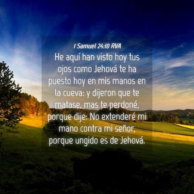 Picture 04 - 1 Samuel 24:10 RVA - He aquí han visto hoy tus ojos como Jehová te - Bible Verse Picture