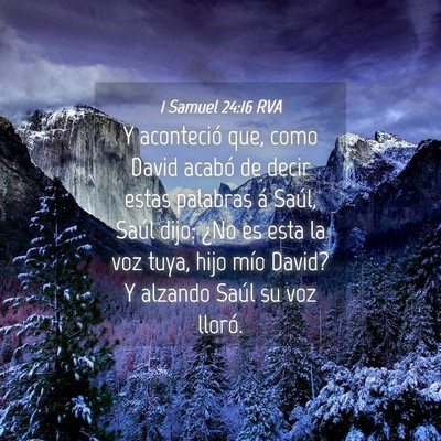 Picture 04 - 1 Samuel 24:16 RVA - Y aconteció que, como David acabó de decir - Bible Verse Picture