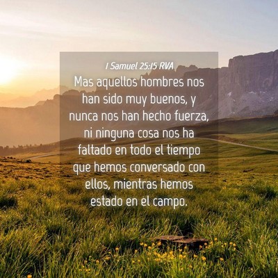 Picture 04 - 1 Samuel 25:15 RVA - Mas aquellos hombres nos han sido muy buenos, y - Bible Verse Picture