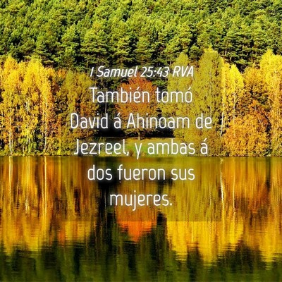 Picture 04 - 1 Samuel 25:43 RVA - También tomó David á Ahinoam de Jezreel, y - Bible Verse Picture