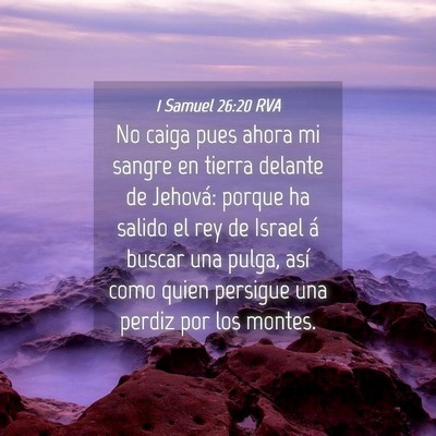 Picture 04 - 1 Samuel 26:20 RVA - No caiga pues ahora mi sangre en tierra delante - Bible Verse Picture