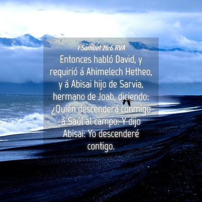 Picture 04 - 1 Samuel 26:6 RVA - Entonces habló David, y requirió á Ahimelech - Bible Verse Picture