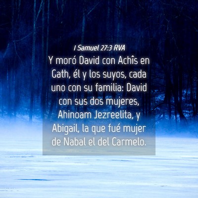 Picture 04 - 1 Samuel 27:3 RVA - Y moró David con Achîs en Gath, él y los - Bible Verse Picture