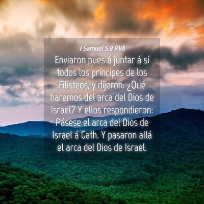 Picture 04 - 1 Samuel 5:8 RVA - Enviaron pues á juntar á sí todos los - Bible Verse Picture