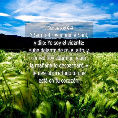 Picture 04 - 1 Samuel 9:19 RVA - Y Samuel respondió á Saúl, y dijo: Yo soy el - Bible Verse Picture