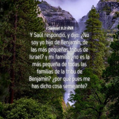 Picture 04 - 1 Samuel 9:21 RVA - Y Saúl respondió, y dijo: ¿No soy yo hijo de - Bible Verse Picture