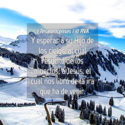 Picture 04 - 1 Tesalonicenses 1:10 RVA - Y esperar á su Hijo de los cielos, al cual - Bible Verse Picture